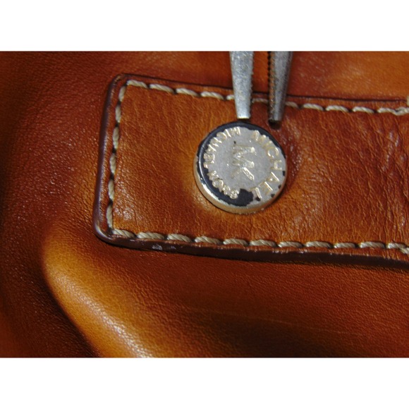 Dooney & Bourke Florentine Satchel Tan Leather Buckle Shoulder Bag FLAWS - Picture 6 of 16